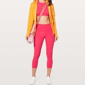 Lululemon Wunder Under Crop (Hi-Rise) 21" Fuchsia Pink 8